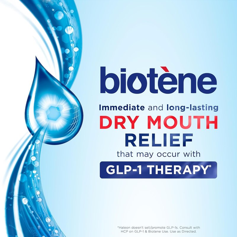 Biotene Oral Rinse Mouthwash for Dry Mouth, Breath Freshener and Dry Mouth Treatment, Fresh Mint - 2x33.8 fl oz