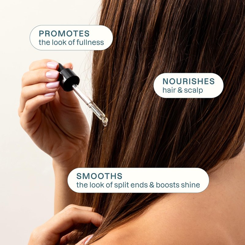 Cliganic Rosemary Hair & Scalp Oil with Biotin & Jojoba With Herbal Organic Ingredients - Serum To Smooth & Soften Frizzy, Damaged Hair, Split Ends & Dry Scalp, Promote Fuller-Looking Hair, 4 Fl Oz