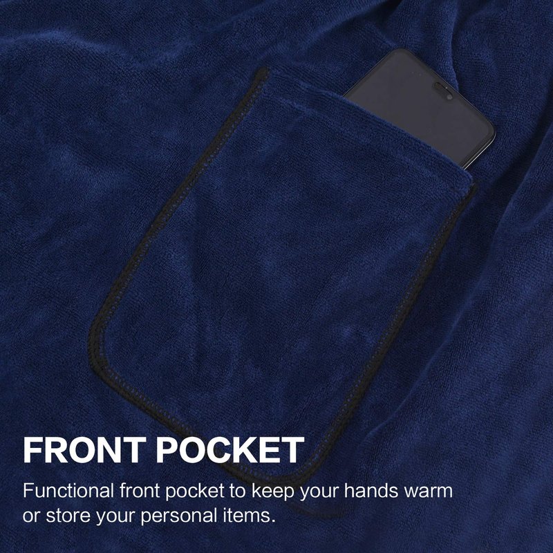 SINLAND Microfiber Men’s Bath Wrap Spa Sauna Wrap Around Towel Bath Towels with Adjustable Snap on Closure Suitablefor Shower Spa Sauna 24inch x 63inch Navy Blue