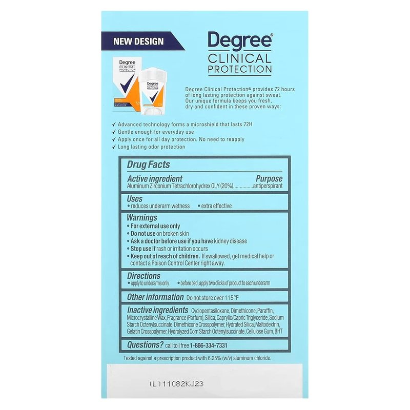 Degree Deodorant for Women - Clinical Protection Summer Rose | 4-Pack, 96H Antiperspirant, Soft Solid, 1.6 Oz Each