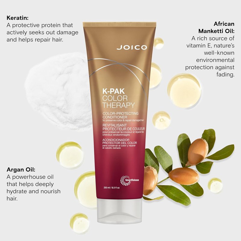 Joico K-PAK Color Therapy Conditioner - Color Protection & Shine Boost | Repair Damaged Hair with Keratin & Argan Oil