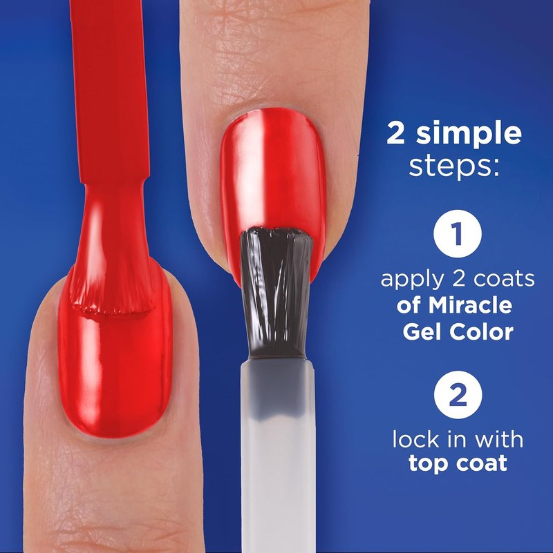 Sally Hansen Miracle Gel™ | Shiny Top Coat for Long-Lasting, Gel-Like Finish | Clear Nail Polish