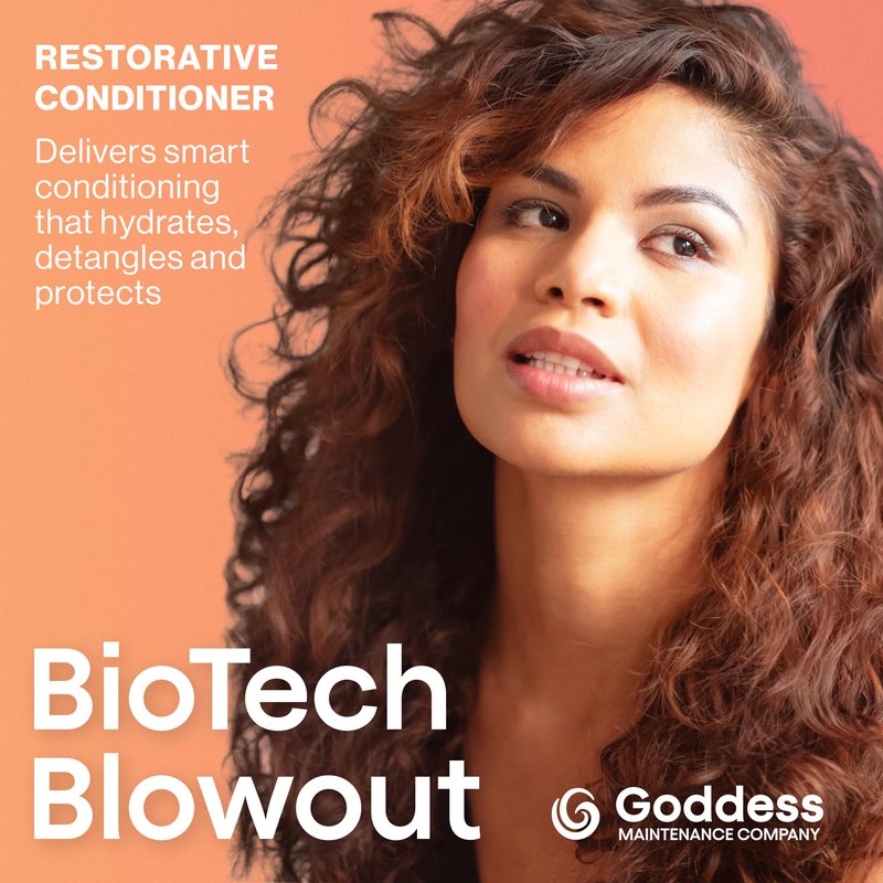 BioTech Restorative Hair Conditioner 6.7 fl oz, Strengthens, Improves Elasticity & Resistance to Breakage, Sulfate & Paraben Free, Blowout Care, Salon-Grade Formula, by Goddess Maintenance