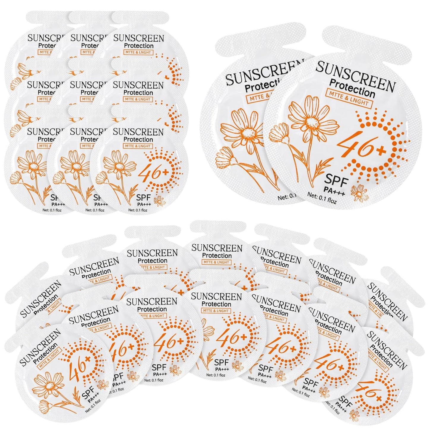 Skiennix Mini Travel Size Sunscreen Packets - SPF 46+ | 30 Pcs Ideal for Summer Parties & Gifts