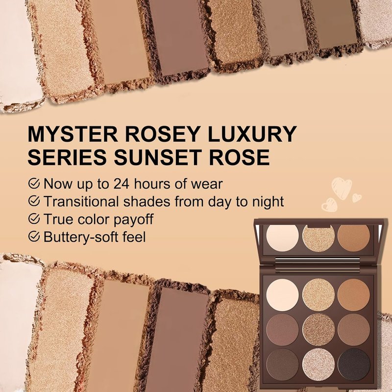 Neutral Eyeshadow Palette - Matte Vegan Makeup with Mirror | Long-Lasting Wear - 0.5oz (Autumn Sunshine)