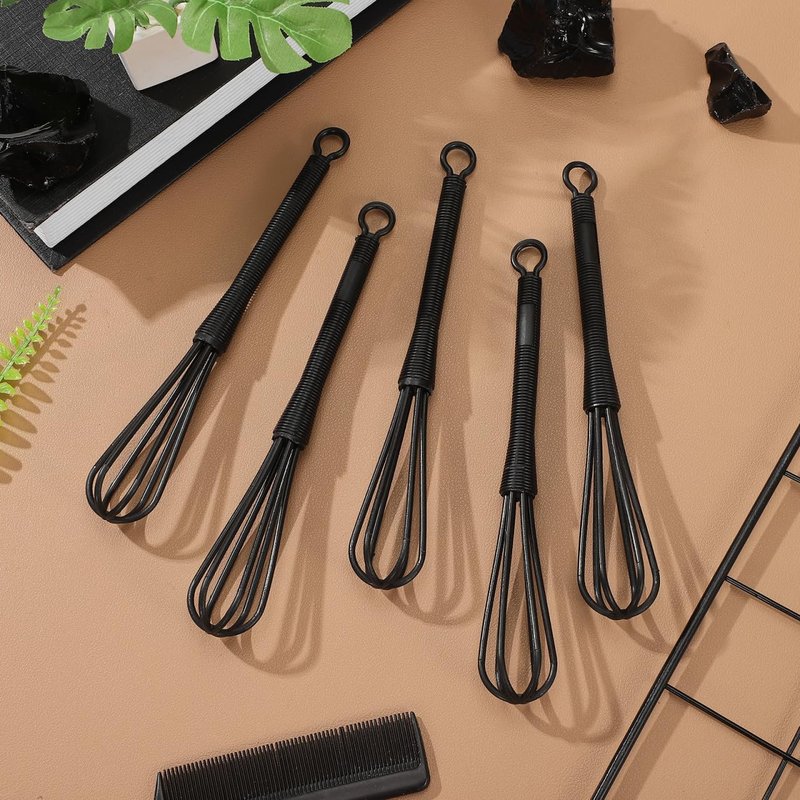 Ipetboom Small Plastic Whisks: 5pcs Mini Whisk for Hair Dye Color Mixing Hairdressing - 6.76X0.98in Versatile Kitchen Utensil Egg Beater for Blending Stirring Cooking Baking Versatile Tools