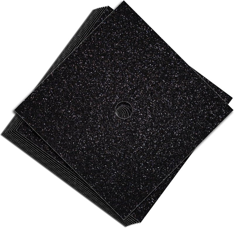 Premium Glitter Heavyweight Construction Paper - DIY Grad Cap Decorations | 5 Sheets, Black
