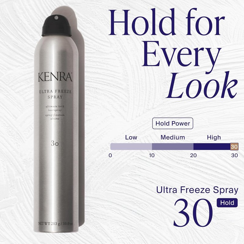 Kenra Ultra Freeze Spray 30 - Ultimate Hold Hairspray for All Hair Types | Fast-Drying, Humidity Resistant, Flake-Free Finish