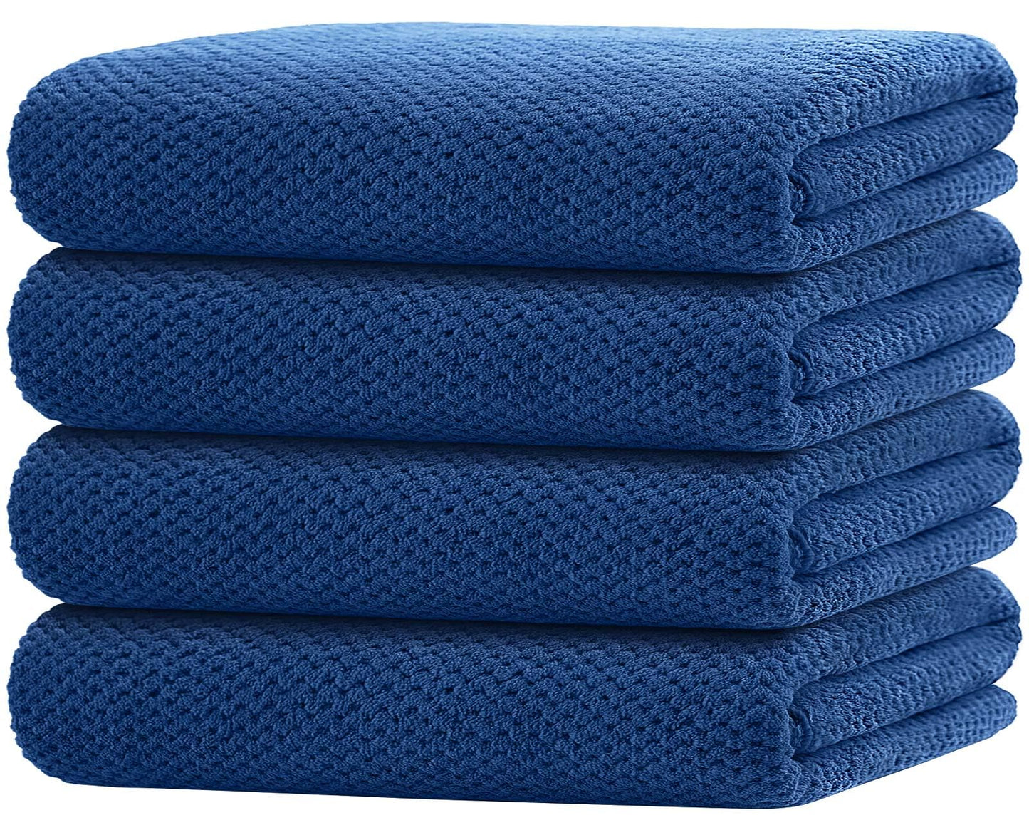 HOMEXCEL Bath Towel Set Pack of 4, 30 x 60 Inches Large Microfiber Bath Towels, Soft, Absorbent, and Quick Dry Towels for Bathroom, Pool, Beach, Swim, and Yoga, Large Bathroom Towels, Blue