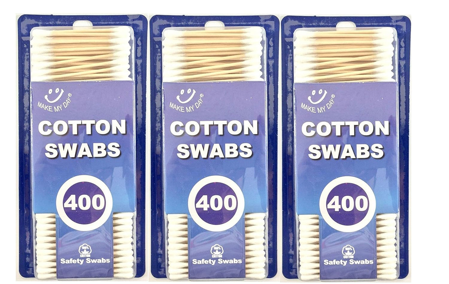 Skiennix Wooden Cotton Swabs - Eco-Friendly, Biodegradable | Pack of 1200 Swabs