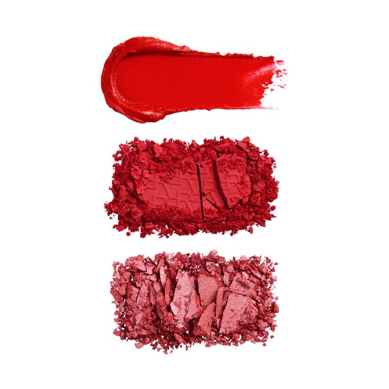 Revolution, Blush Icon Palette, Cream, Matte, & Shimmer Bronzer Trio, Hyaluronic Acid Infused, High Pigment, Vegan & Cruelty-Free, Rebellious Red, 0.09 oz