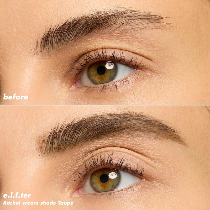 e.l.f. Micro-Fine Brow Pencil - Waterproof Brow Color & Spoolie for Natural Feathered Finish | Vegan, Taupe