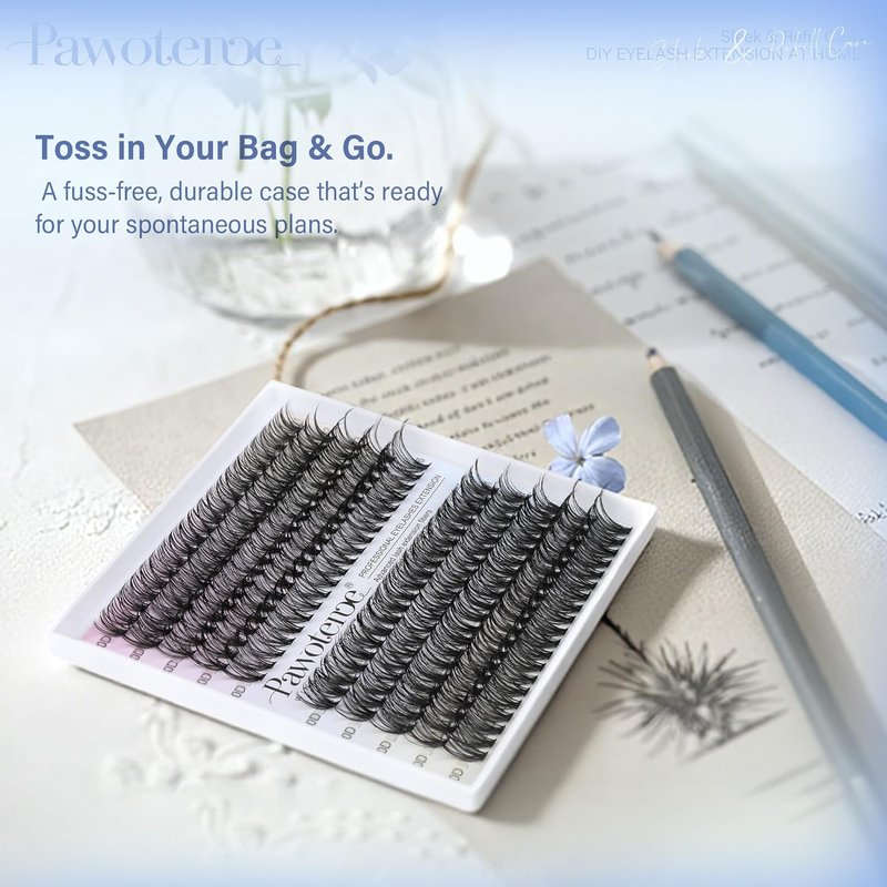 Pawotence Lash Clusters - 200pcs Individual Eyelash Extensions | 30D & 40D, 11-16mm for Self Application