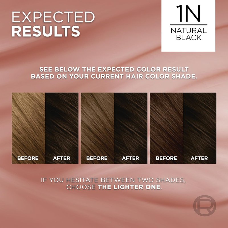 L’Oreal Paris Excellence Hair Color - Ammonia-Free Gray Coverage | 1N Natural Black, 1 Kit