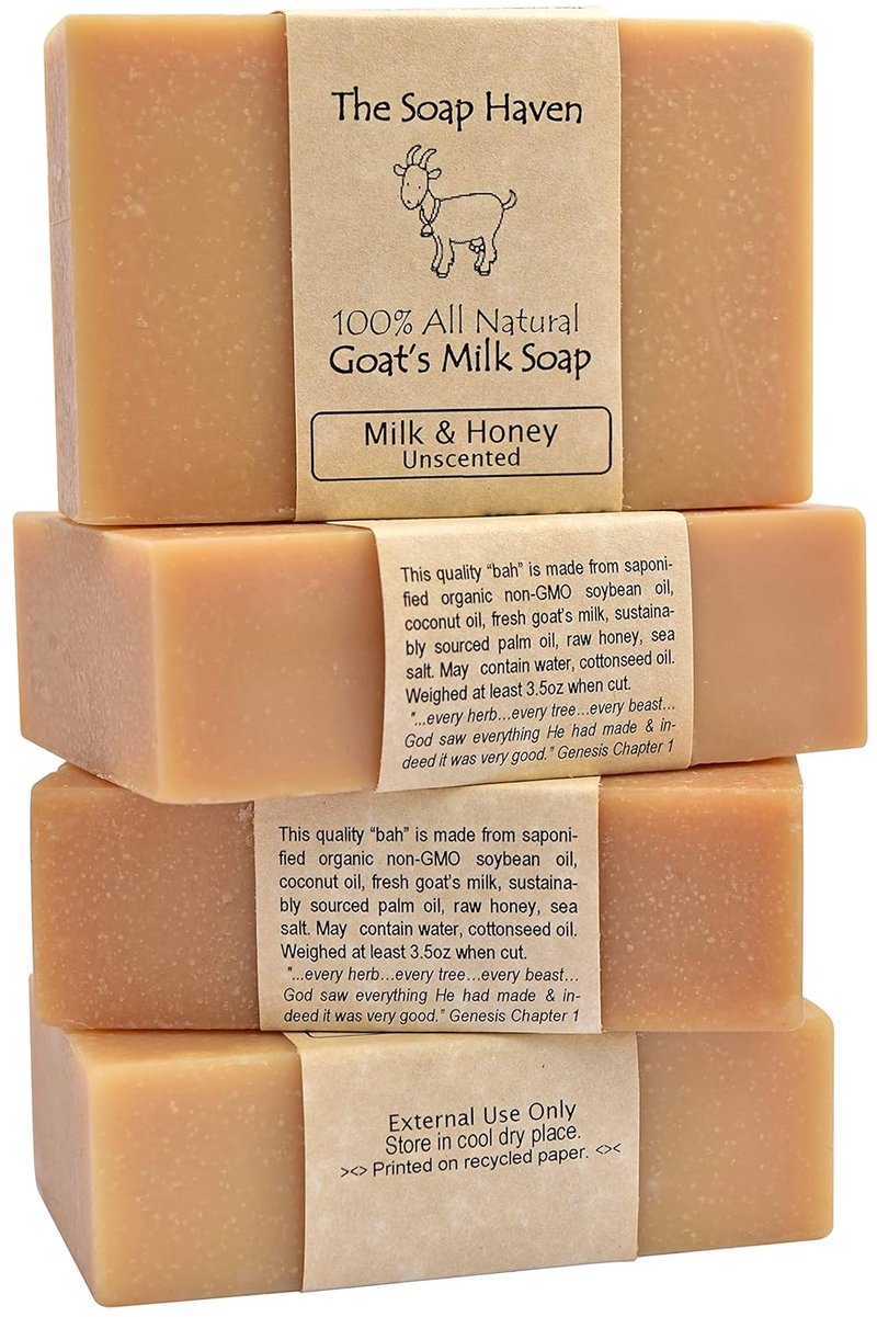 Goat Milk Soap Bars by [Brand Name] - Handmade, All-Natural & Unscented | Perfect for Sensitive Skin & Babies