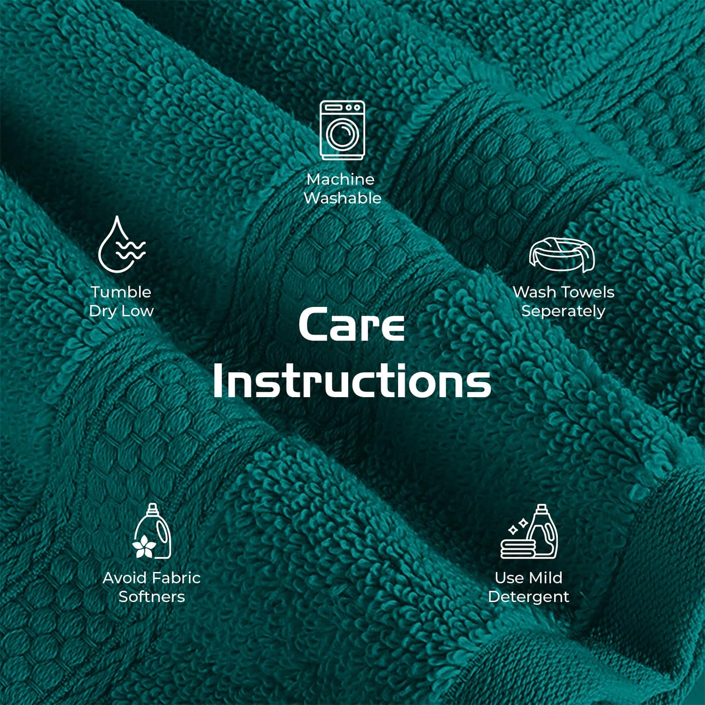 RIVERSIDE 12-Pack Premium 100% Cotton Teal Face Towels for Bathroom [12x12] - Reusable Luxury Face Wash Cloths for Showering - 550 GSM Super Soft & Absorbent Washcloths for Body, Spa & Gym
