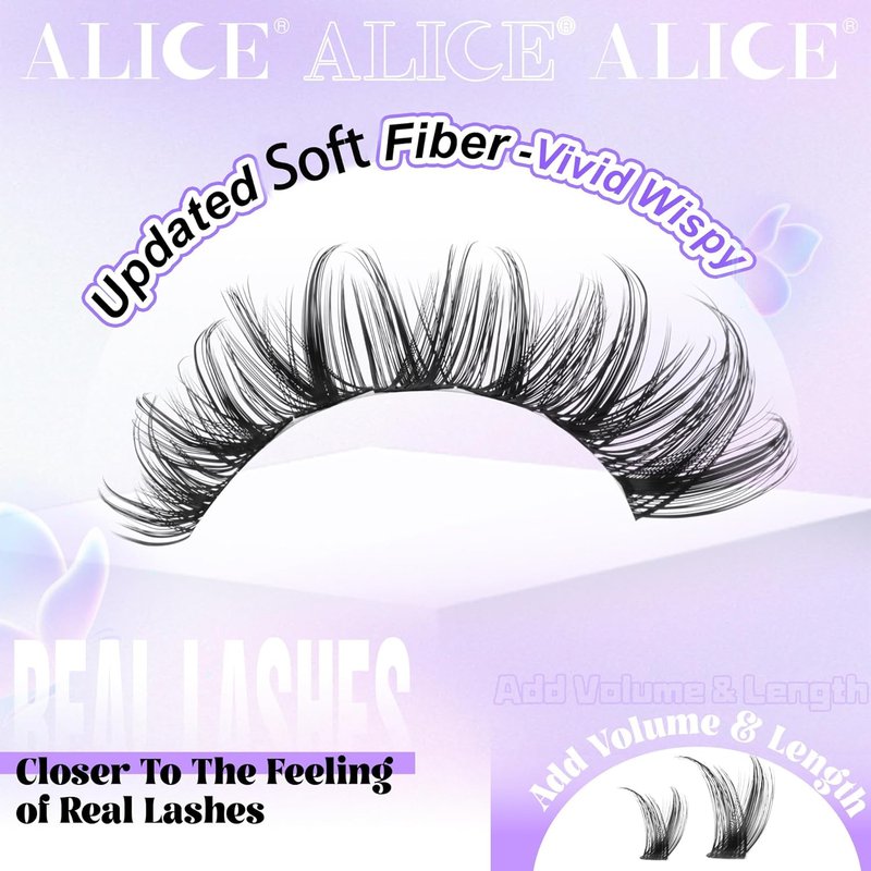 Eyelash Clusters - Wispy DIY Individual Lashes 10-18mm | 168pcs Natural Volume Extensions with Soft Thin Band