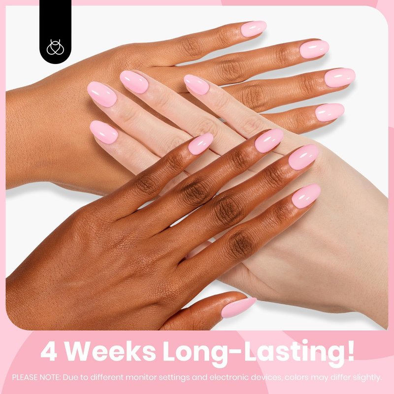 Beetles Pink Gel Polish - Fairy Floss 15ML/0.51Fl Oz, Pastel Light Pink Gel Nail Polish, Soak Off UV LED Lamp Nail Art, Long-Lasting Manicure Salon DIY Home Summer Nails