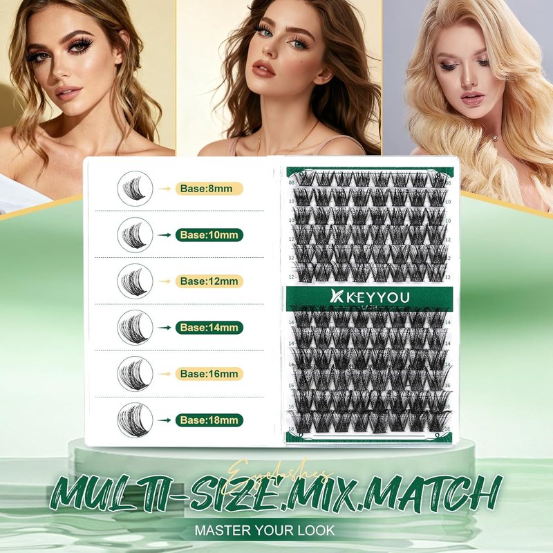 Lash Clusters - 96pcs C Curl Individual Lashes | Soft & Comfortable DIY Eyelash Extensions 8-18mm