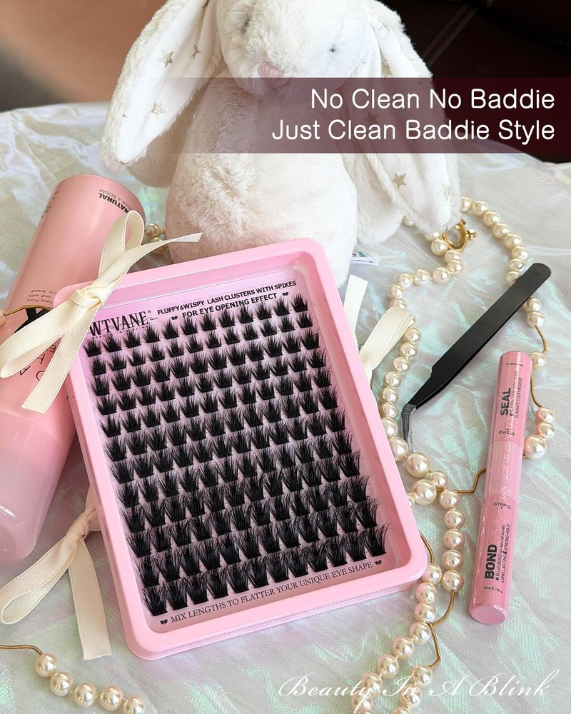 Fluffy Eyelash Clusters - Wispy D-Curl Individual Lash Extensions | 10-18MM Mink Volume Lashes