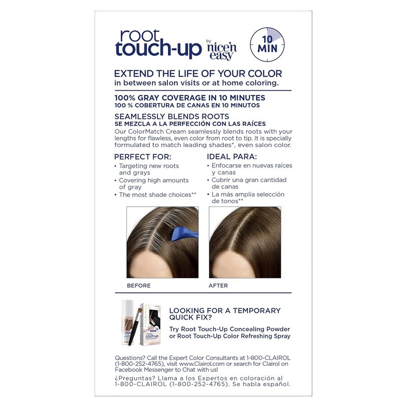 Clairol Root Touch-Up Permanent Hair Dye - 5A Medium Ash Brown | Pack of 4