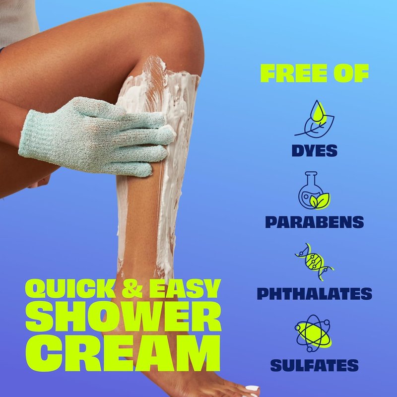 Nair Shower Cream - Quick Hair Removal with Moroccan Argan Oil & Orange Blossom | 12 Oz