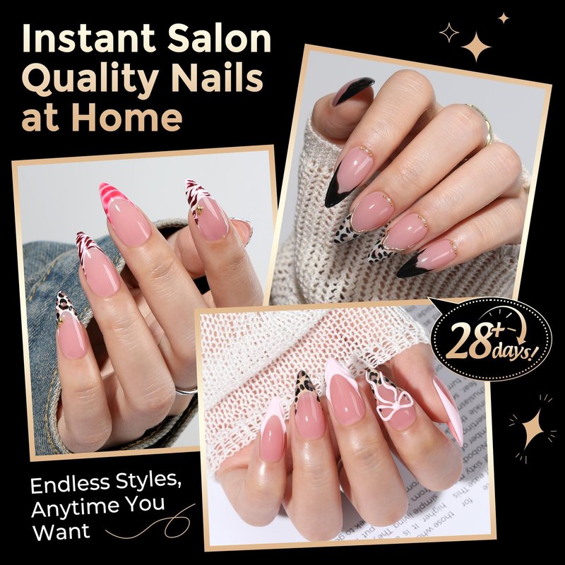 Medium Stiletto Nail Tips: 504pcs Full Cover Soft Gel Nail Tips, 12 Sizes Pre-Etched Half Matte Clear Stiletto Press on Nails No C Curve For Nail Extensions Home Salon