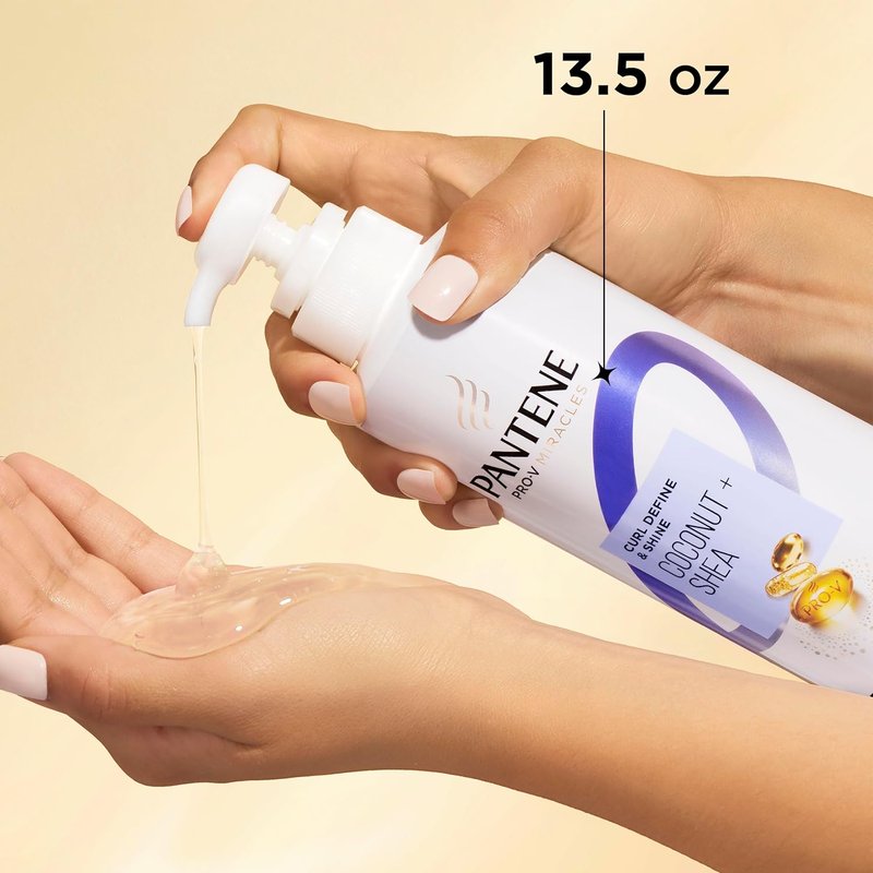 Pantene Pro-V Curl Define & Shine Shampoo - Coconut & Shea, Sulfate-Free, 13.5 FL OZ