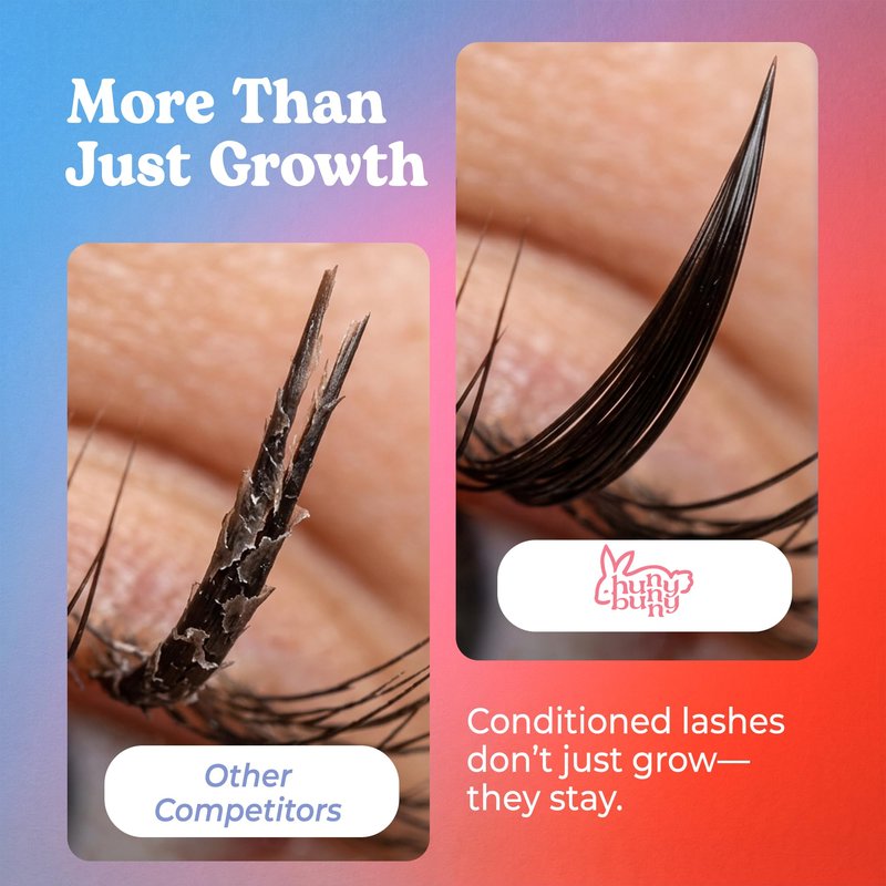 Hunny Bunny Peptide Lash XL Eyelash Growth Serum - Prostaglandin Free - Sensitive Eye Safe - Conditioning Complex for Fuller, Longer Lashes - 60-Day Supply | Made in USA