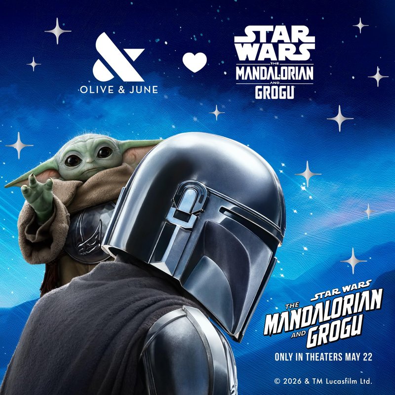 Olive & June Long Lasting Nail Polish | Star Wars: The Mandalorian & Grogu | No Lamp Needed Lasts up to 10 Days | Salon-Quality Gel-Like 15-Free Vegan & Cruelty-Free Chip-Resistant | Grogu Polish Set