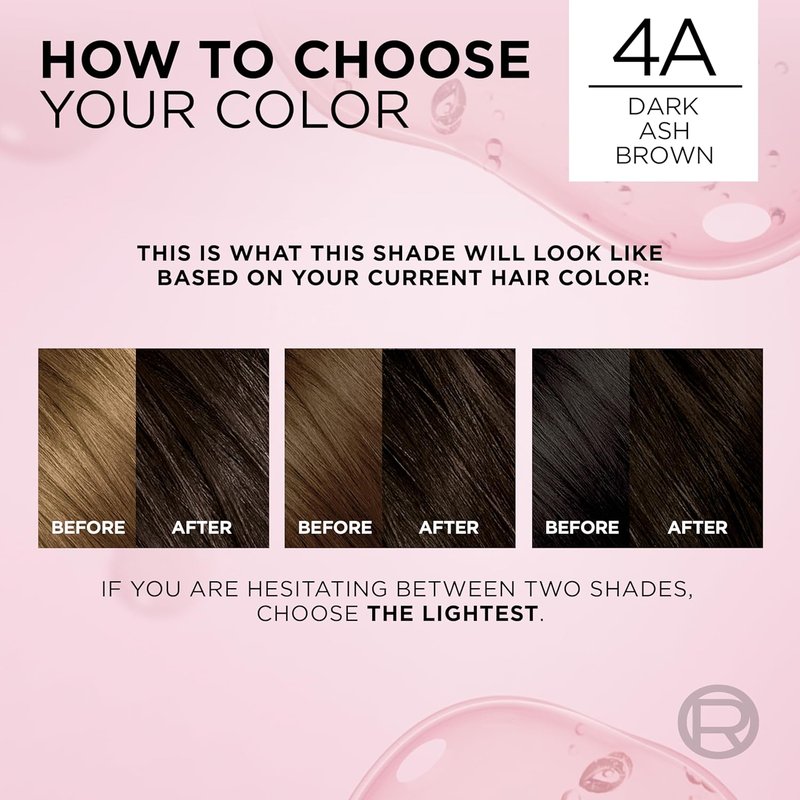 L'Oreal Paris Hair Dye - Excellence Crème for 100% Gray Coverage | 4A Dark Ash Brown, Triple Care Formula