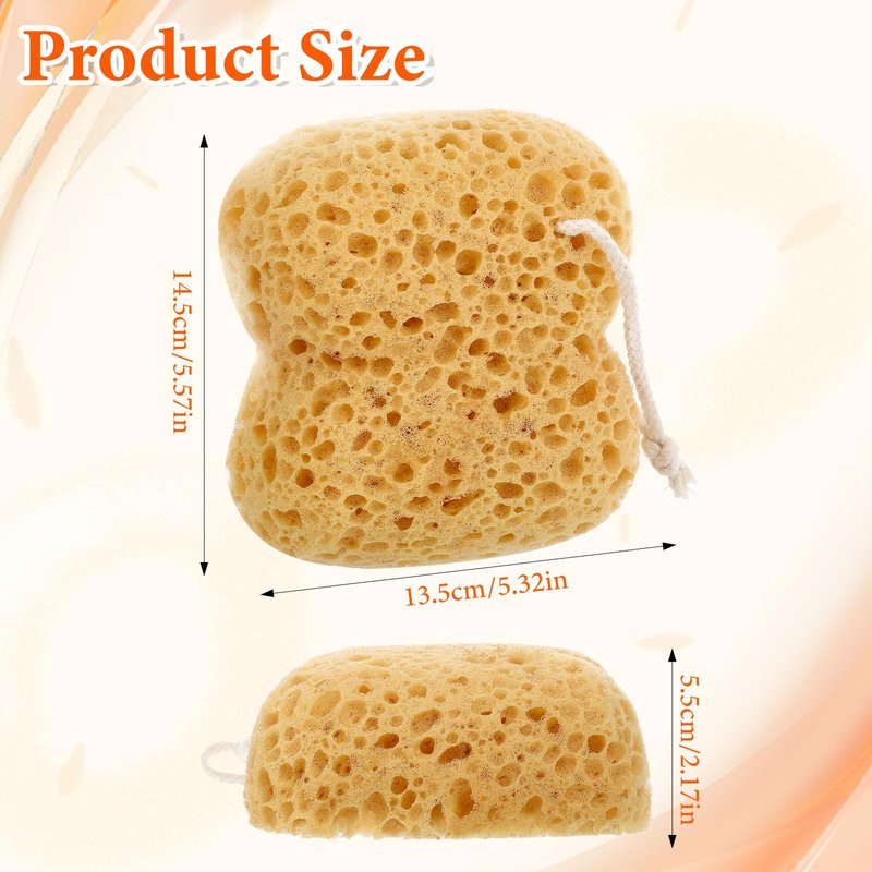 Mabor 2 Pcs Body Shower Bath Sponge, Large Size Exfoliating Sponges for Shower Scrubber Foam Loofah Bubbling Bubble Scrub for Bathroom Men Women Use