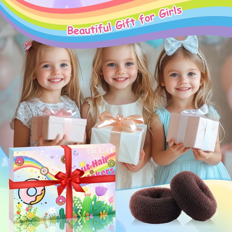 Hair Bun Maker for Kids - 2 Inch Extra Small Chignon Sock Forms | 6 PCS Bun Accessories for Teen Girls