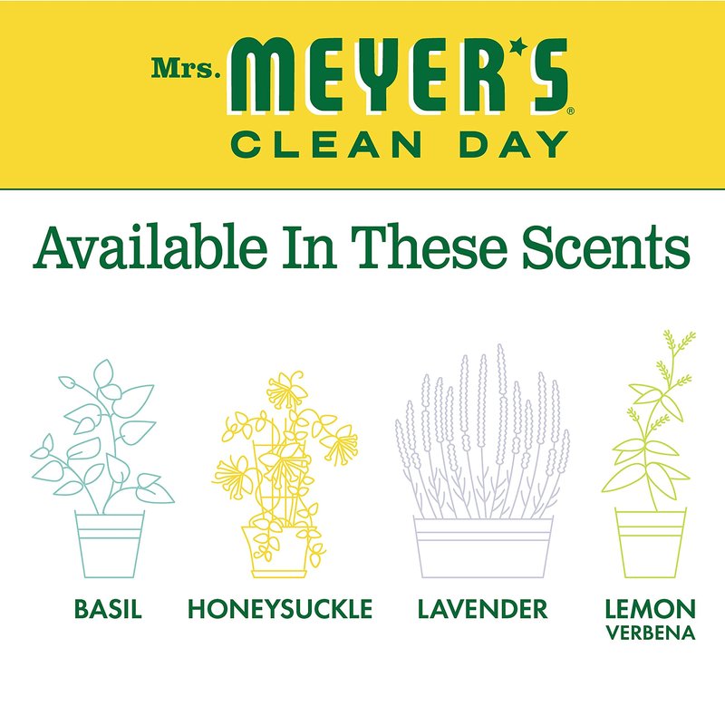 Mrs. MEYER'S CLEAN DAY Hand Soap, Refill Variety Pack Soaps Made to Clean and Freshen Hands