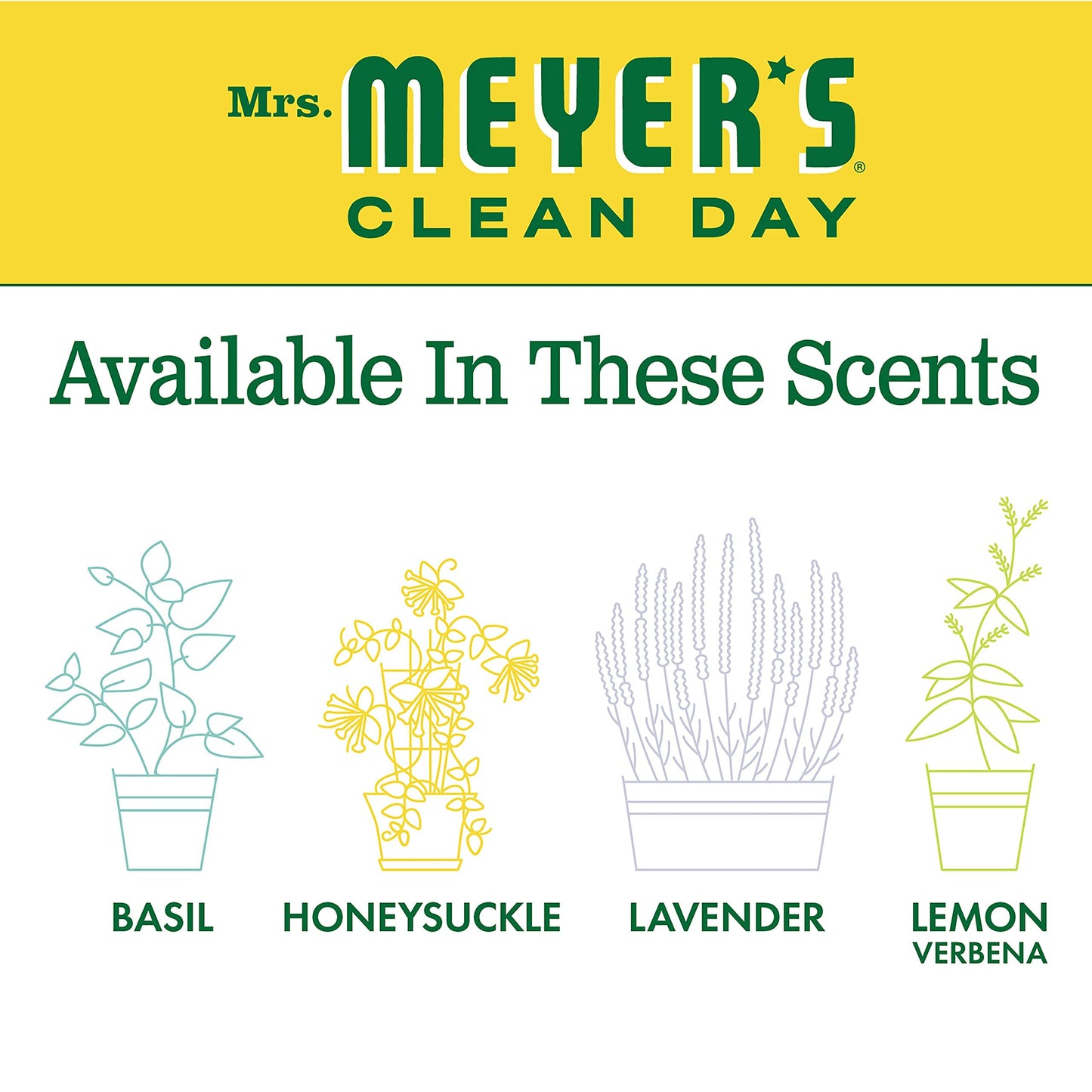 Mrs. MEYER'S CLEAN DAY Hand Soap, Refill Variety Pack Soaps Made to Clean and Freshen Hands