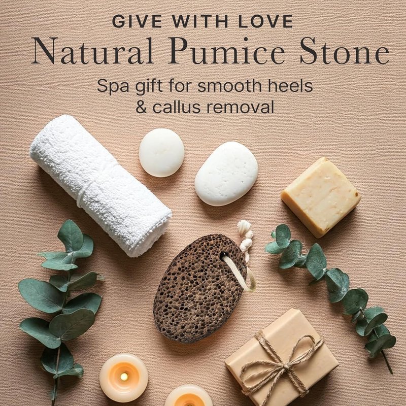Pumice Stone for Feet - Natural Lava Stone Foot Exfoliator, Callus Remove for Feet, Hands & Dead Skin, Foot Scrubber for Pedicure & Cracked Heels, Strong & Durable Design for Smooth & Soft Feets