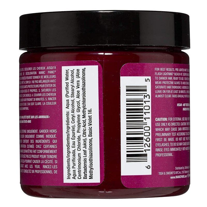 MANIC PANIC Classic Fuschia Shock Hair Color - Dark Pink Semi-Permanent Dye | Vegan & Cruelty-Free, Lasts 4-6 Weeks (3 Pack)