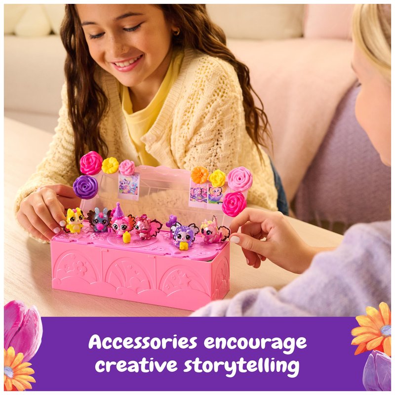 Hatchimals Bloomables, Bloom Bash Collectibles Pack with 6 Surprise Blind Box Characters, Over 15 Accessories, Terrarium & Dance Floor, Kids Toys for Girls & Boys Ages 4 and up