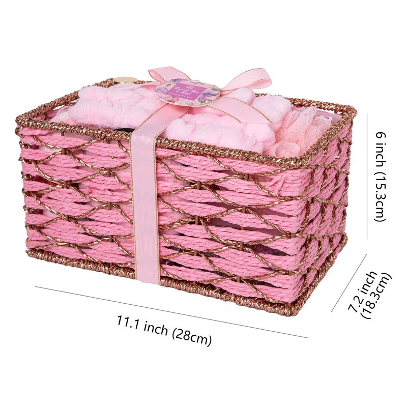 35 Pcs Mothers Day Gifts for Mom, Rose Bath & Body Gift Basket for Women, Facial Skin Care Set, Self Care Pampering Kit, Face Sheet Mask, Home Spa Basket, Anniversary, Wife, Birthday, Bridal Shower