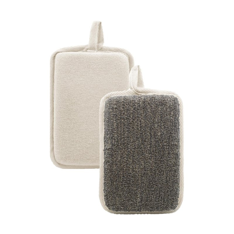 Earth & I Charcoal Loofah Sponge 4 Count, Loofa, Loofah Exfoliating Body Scrubber, Shower Loofah, Luffa, Loofah for Men and Women, Body Scrubbers for Use in Shower