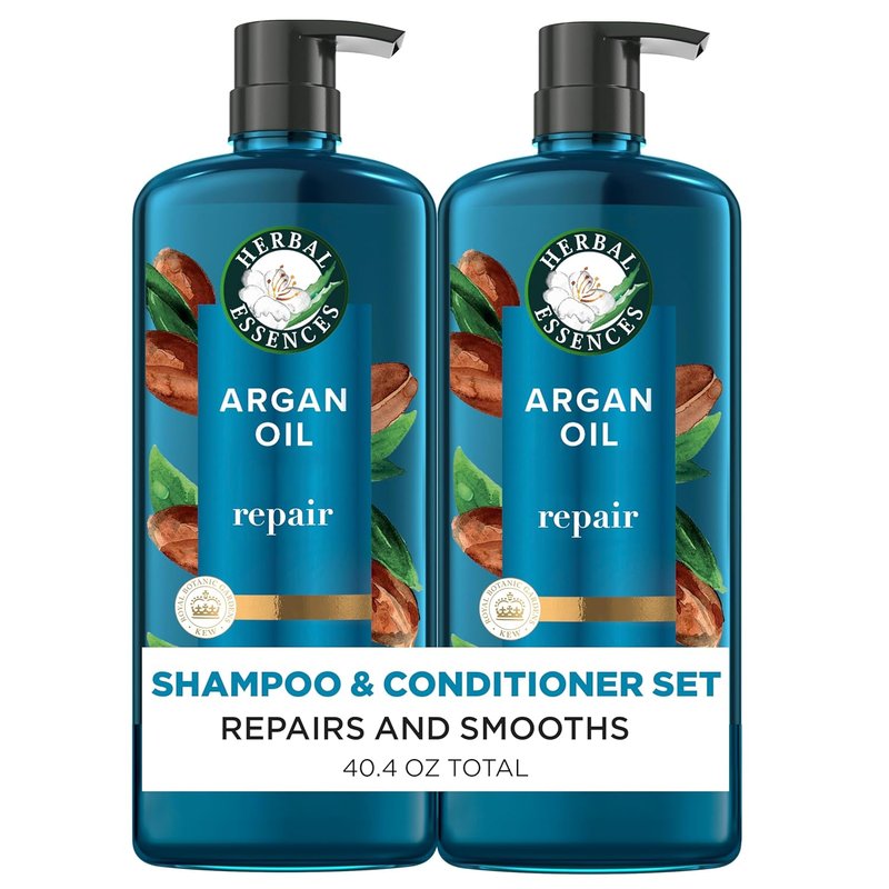 Herbal Essences Argan Oil Shampoo & Conditioner Set - Moisturizing, Paraben-Free, Color-Safe | 20.2 Fl Oz, 2-Pack