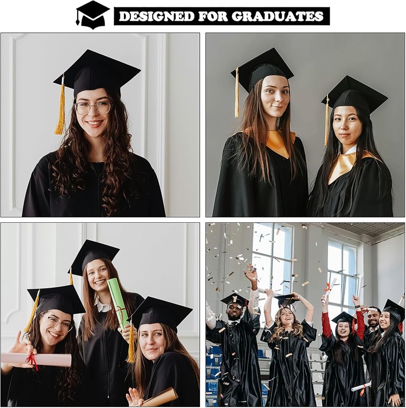 Graduation Cap Headband - Square Design Pattern | Firm Anti-Fall Hairband for Students & Women