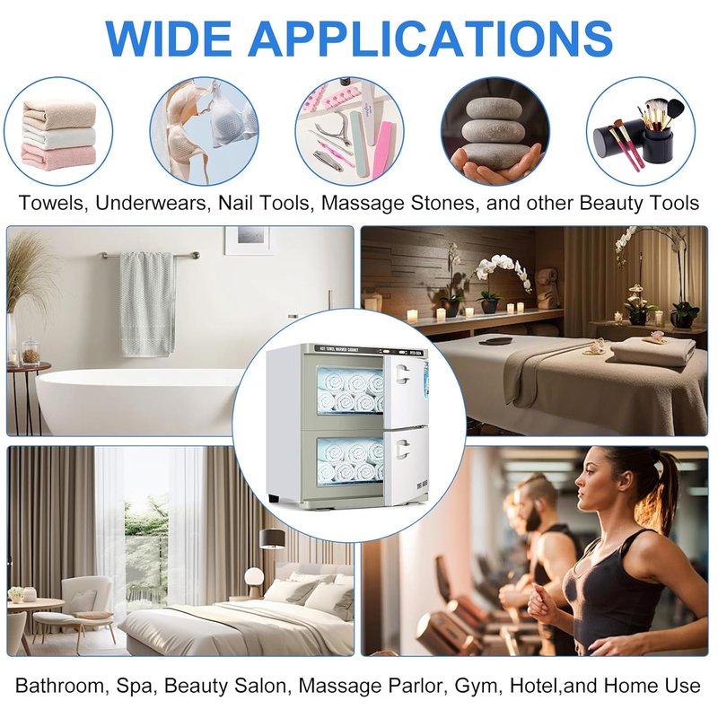 Skiennix 32L Hot Towel Warmer Cabinet - 2-in-1 Professional Heater for Spa & Salon Use
