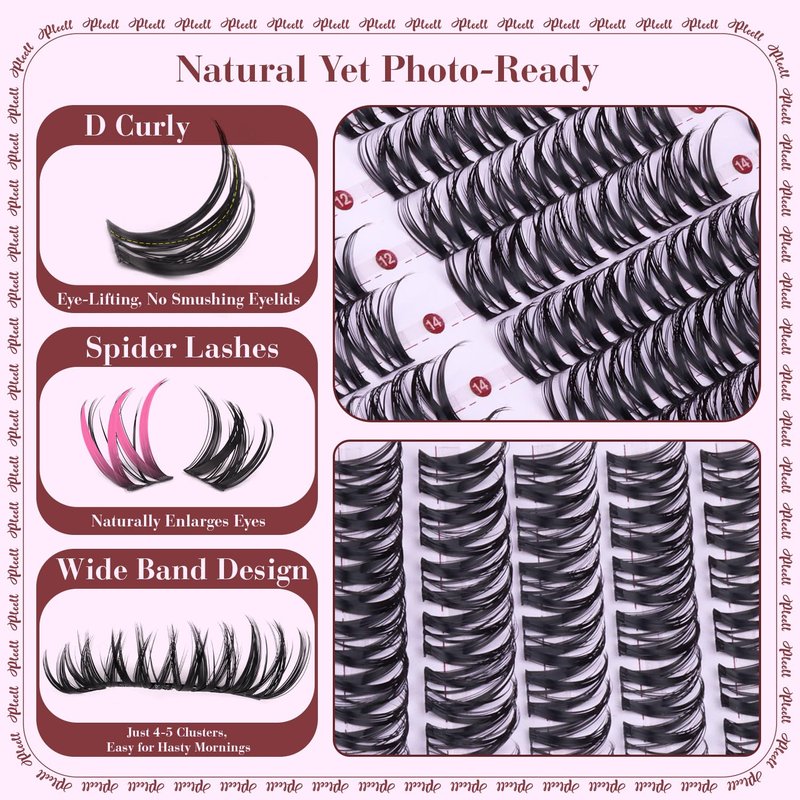 Flaunt Lash Clusters - Wispy Faux Mink Eyelash Extensions | 10-16mm D Curl Volume Lashes