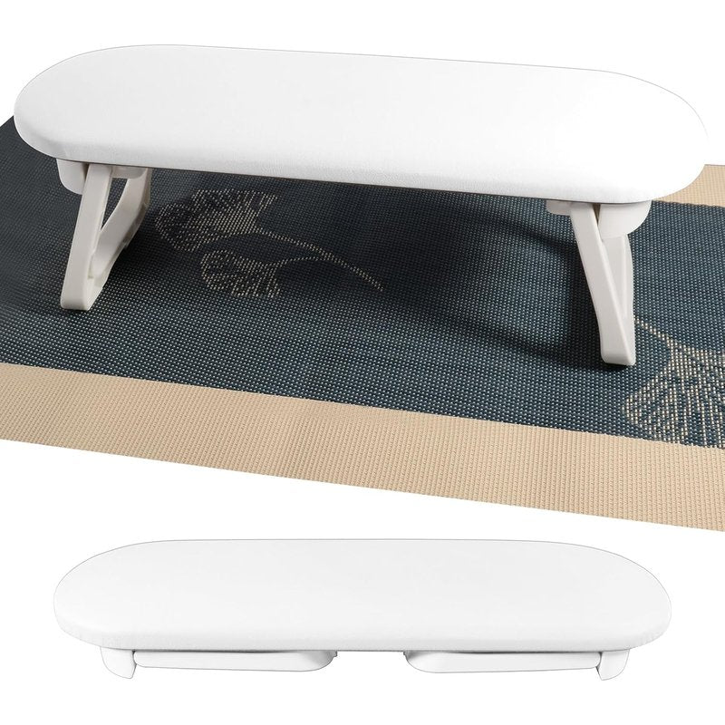 Diesisa Nail Arm Rest - Foldable PU Leather Hand Rest for Manicure | Soft White Nail Mat for Salon Use