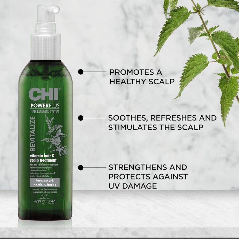 CHI PowerPlus Revitalizing Hair Treatment - Nourishing Botanicals & Vitamins for Scalp Relief | 3 Oz