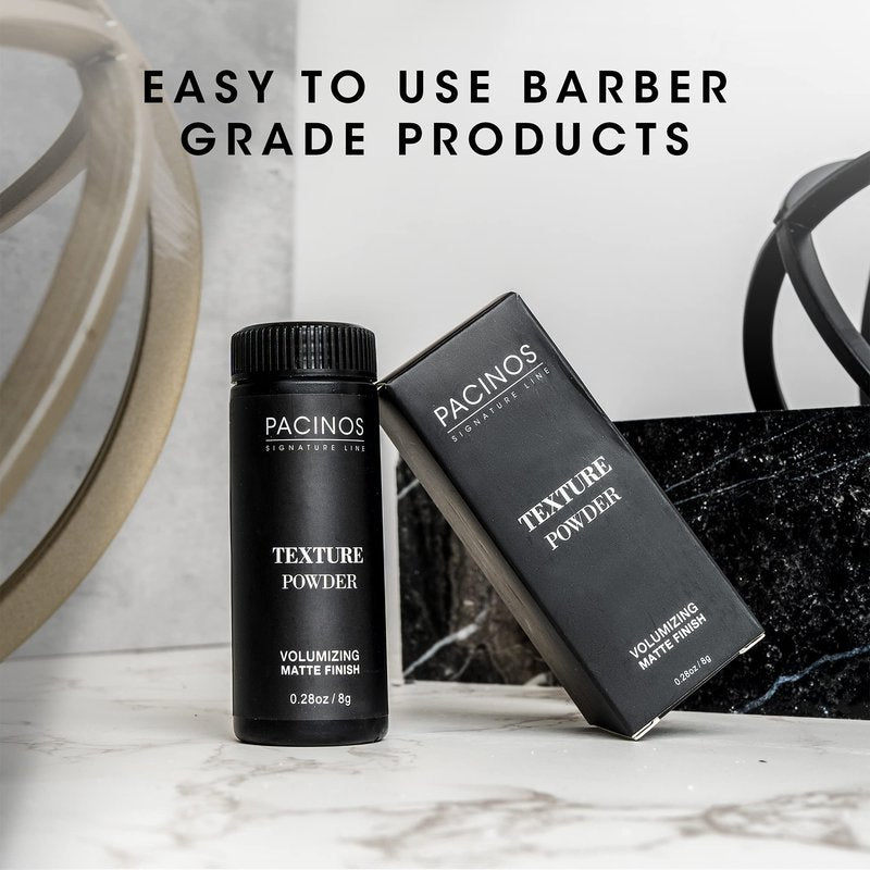 Pacinos Texture Powder - Lightweight Root Lifting Powder with Matte Dry Finish for Texture, Volume & Thickness - Shaker Bottle for Easy Hair Styling, 8g
