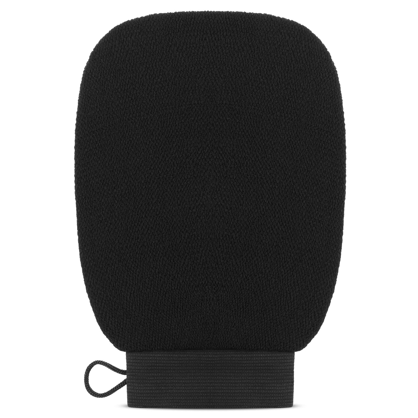 Valitic Exfoliating Glove Body Scrubber - Exfoliating Mitt Dead Skin Remover, Shower Face and Body Exfoliator - Korean Style Skin Scrubber Washcloth - Spray and Self Tan Remover, 1 Black