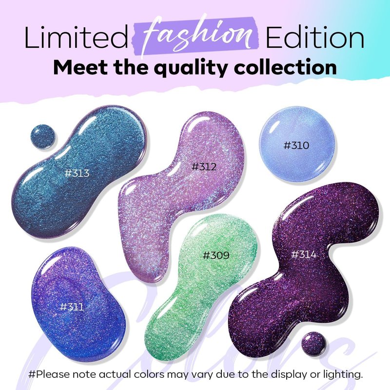 Modelones Chameleon Nail Polish Set - 6 Colors Holographic Quick Dry Mini Lacquer | Gift for Women & Girls