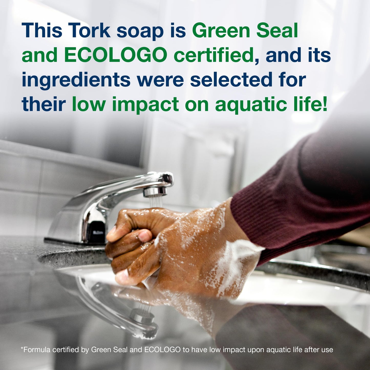 Tork Hand Sanitizing Alcohol Foam 18oz, Helps Kill Common Germs, 12 x 18oz, 400022